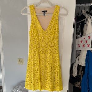 Aqua Sunshine Lace Mini Dress